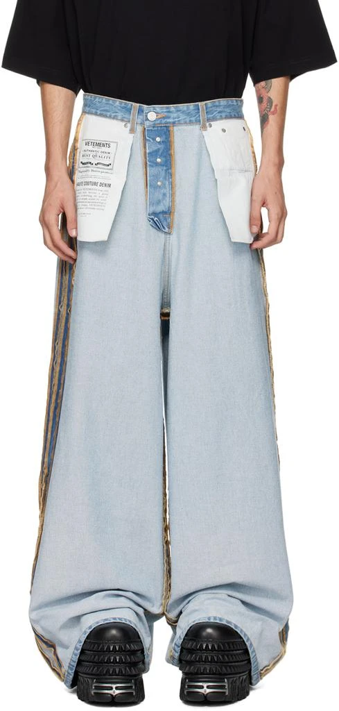 Vetements Blue Inside Out Big Shape Jeans 1
