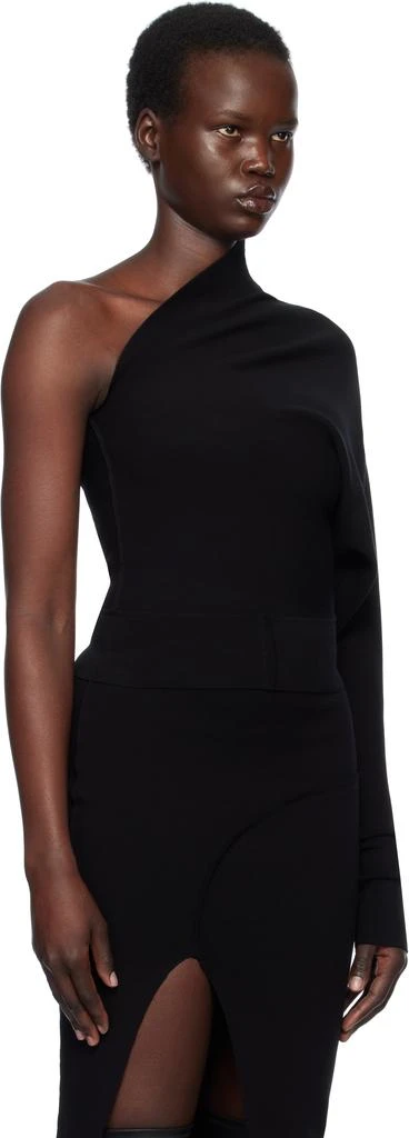 Rick Owens Black Hollywood One Shoulder Top 2