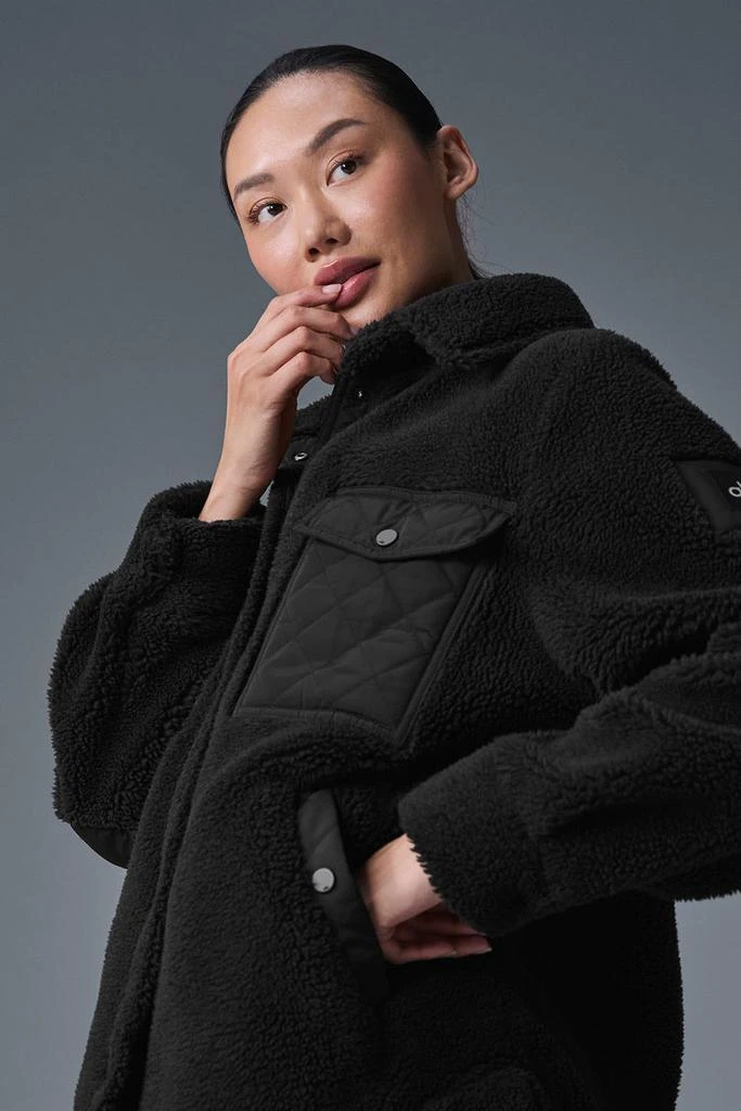 Alo Sherpa Edge Shacket - Black 4