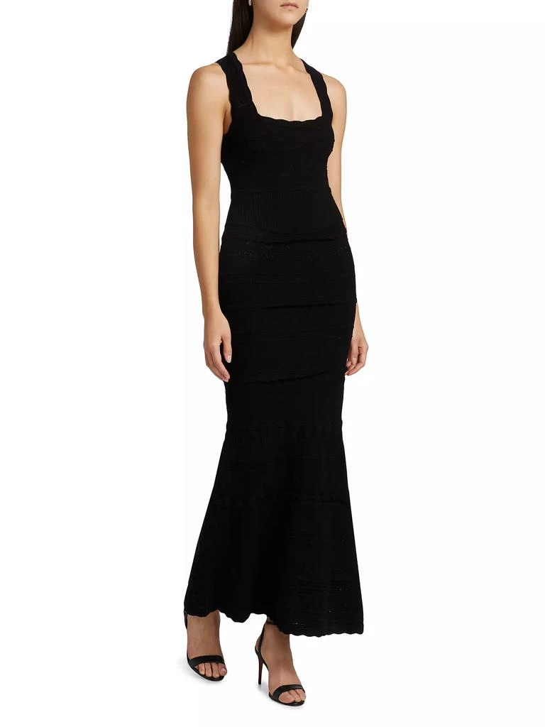 LOVESHACKFANCY Stretch Pointelle Ellaria Knit Maxi-Dress 4