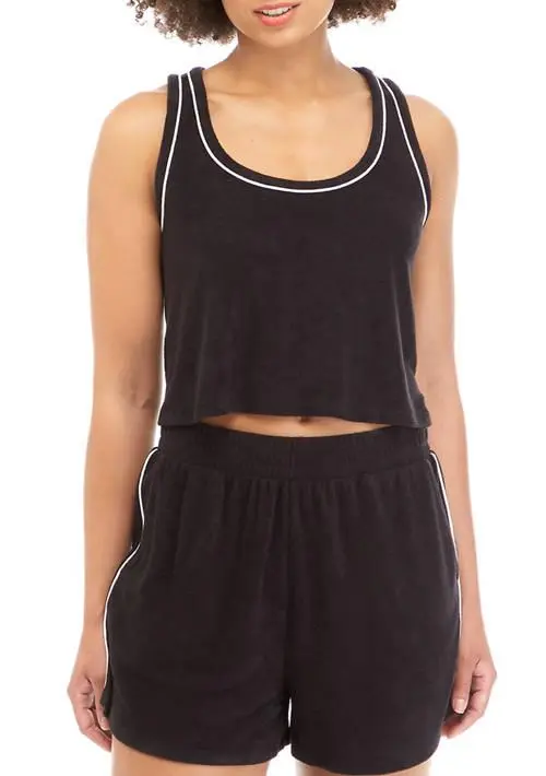 Cabana by Crown & Ivy™ Juniors' Terry Cropped Tank