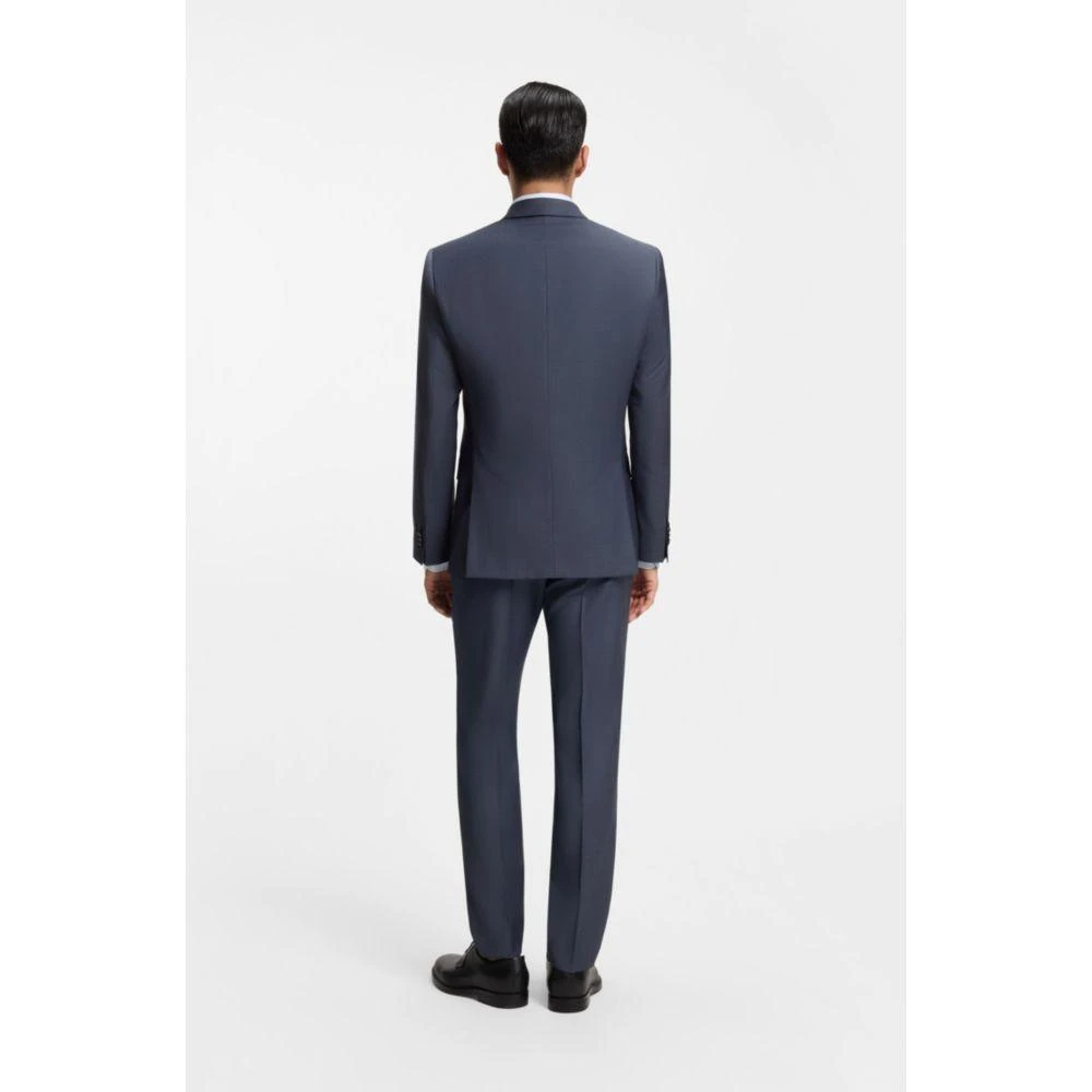 Hugo Boss Two-piece slim-fit suit in patterned virgin wool 4
