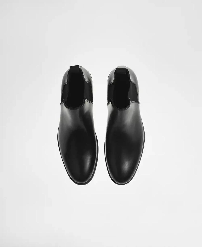 Mango Men's Polished Leather Chelsea Boots 4