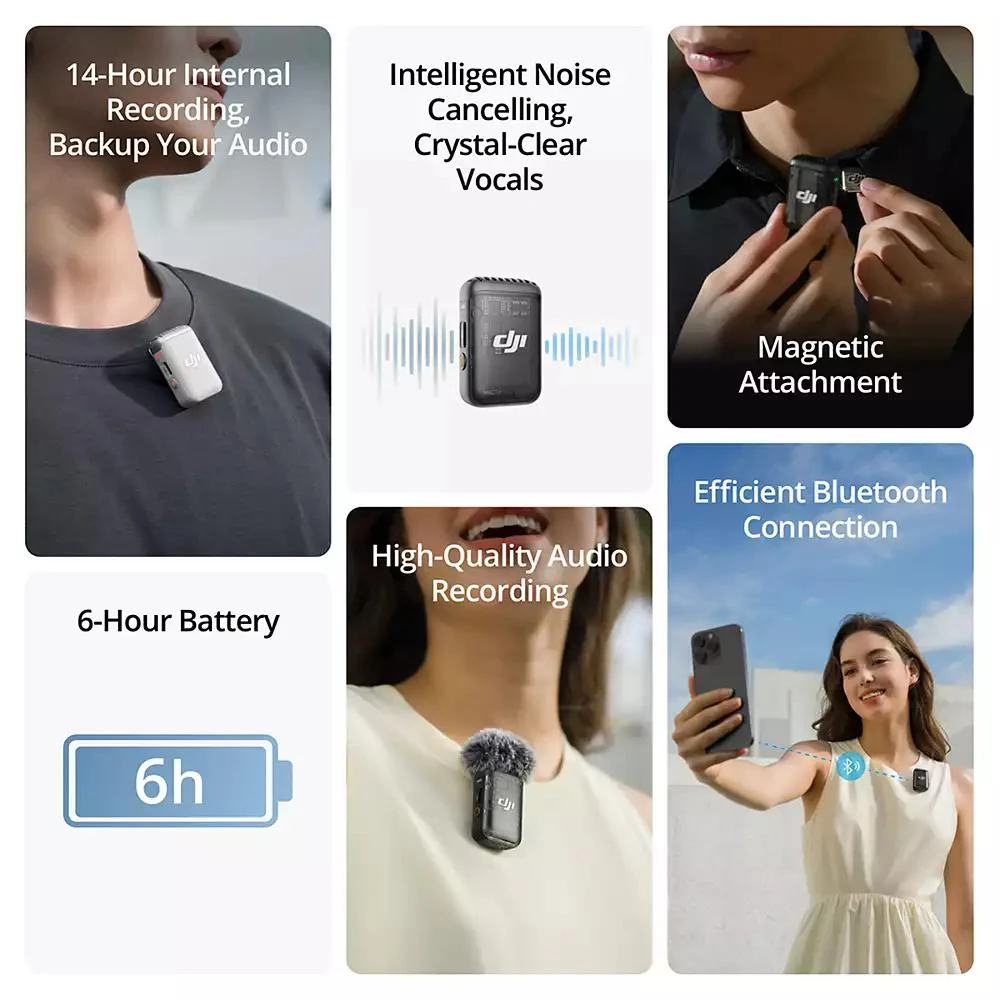 DJI High-Quality Noise-Canceling Wireless Microphone 3
