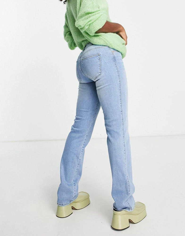 Dr Denim Dr Denim Dixy straight leg low rise jeans in light blue wash 4