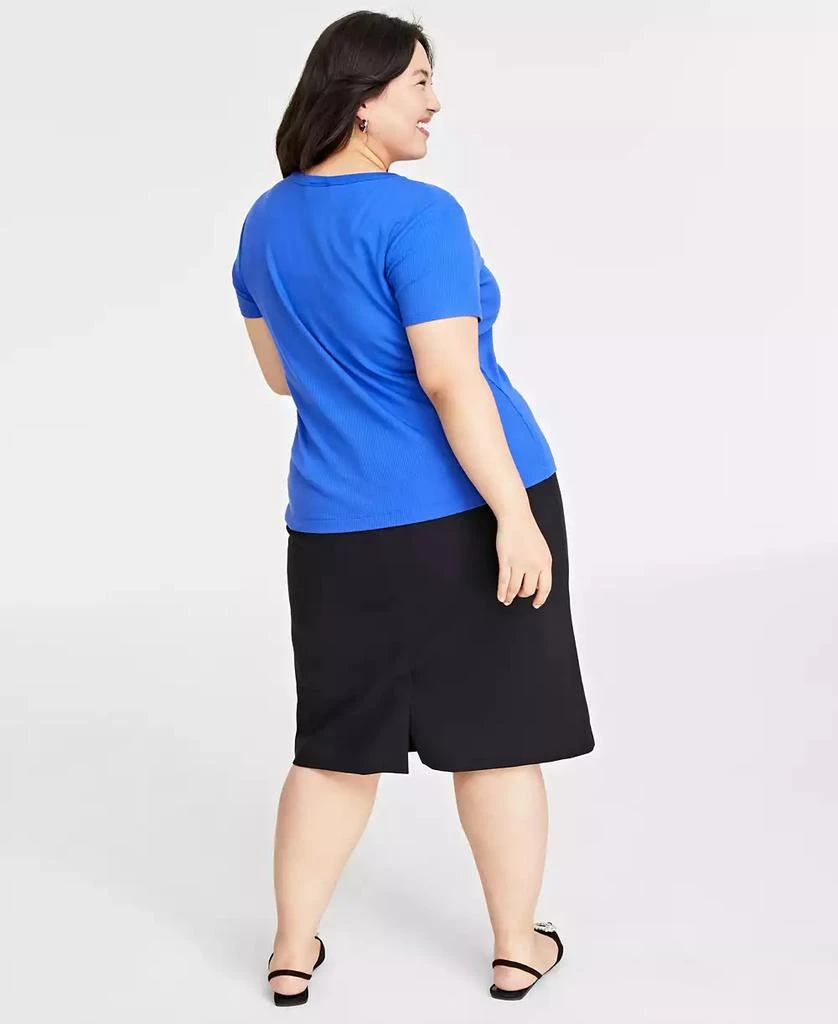 On 34th Women’s Ribbed T-Shirt, Created for Macy’s 2