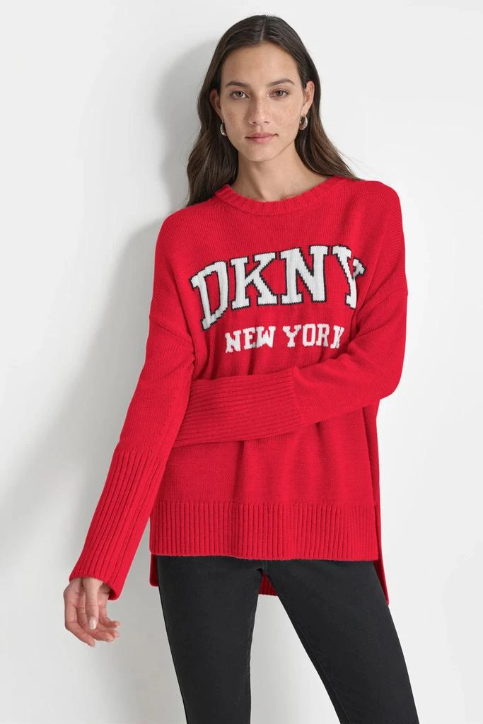 DKNY VARSITY LOGO SWEATER 1
