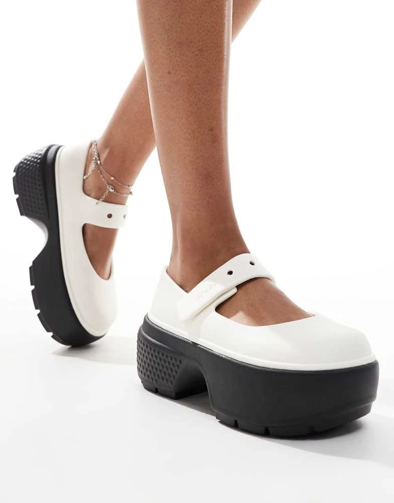 Crocs Crocs stomp mary janes in white 1