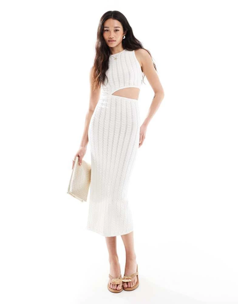Bershka Bershka knitted cut out front maxi dress in ecru - Dresses & Skirts - BeyondStyle Bershka Bershka knitted cut out front maxi dress in ecru - Dresses & Skirts - BeyondStyle