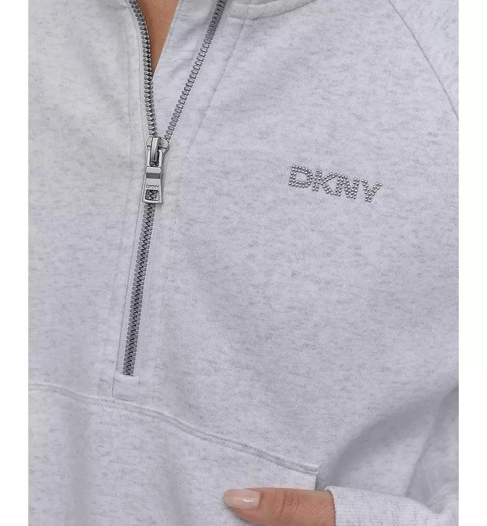 DKNY Women's Studded-Logo Half-Zip Sweatshirt 6