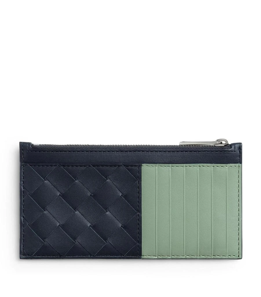 Bottega Veneta Leather Intrecciato Zipped Card Holder 1