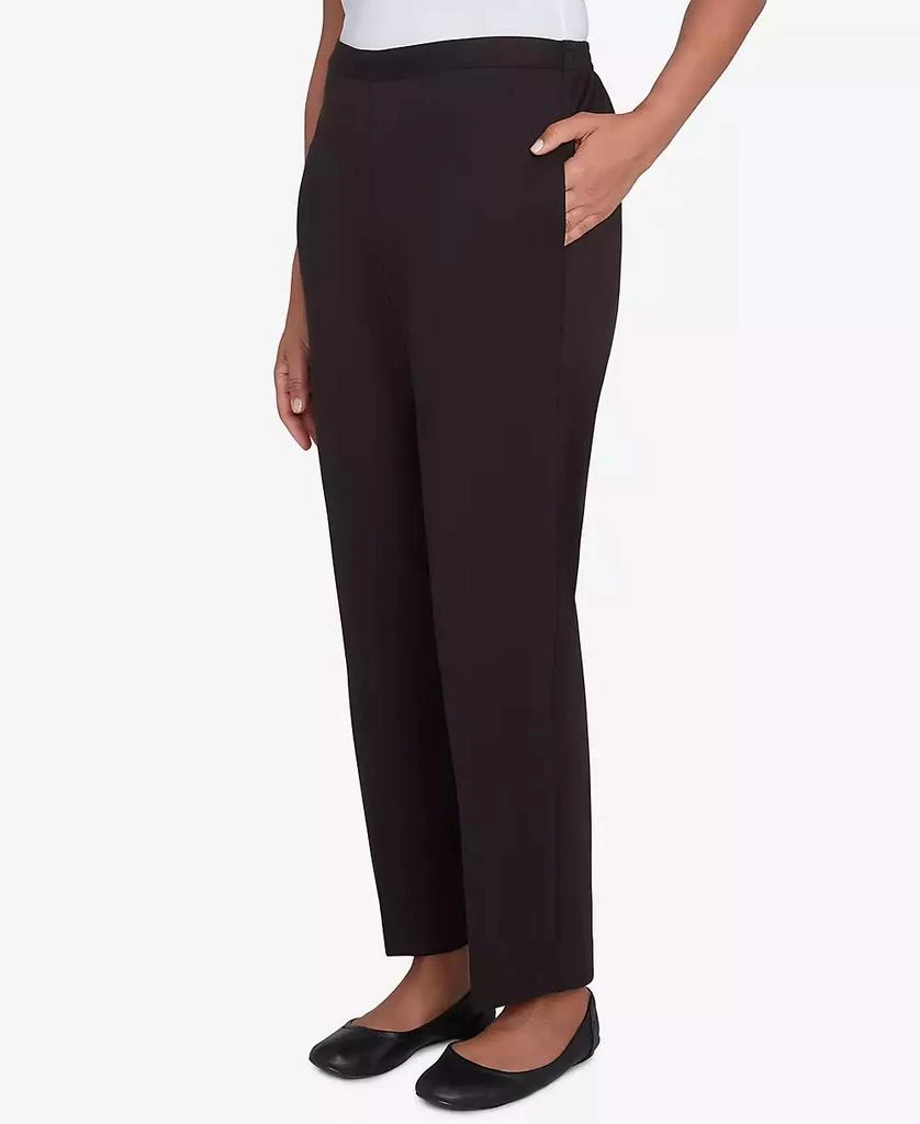Alfred Dunner Petite Runway Ready Pull On Ponte Medium Length Pants 4