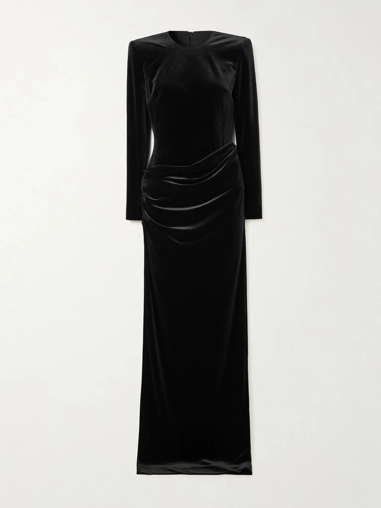 Alex Perry Draped Velvet Gown