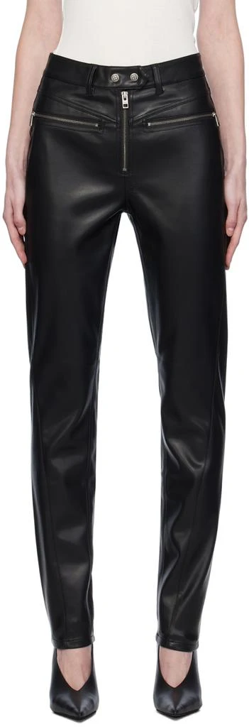 Ksubi Black Vivienne Faux-Leather Trousers 1