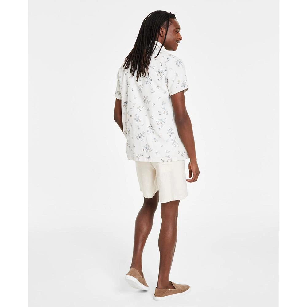 Sun + Stone Men's Vlad Floral Linen-Blend Shirt, Created for Macy's 2
