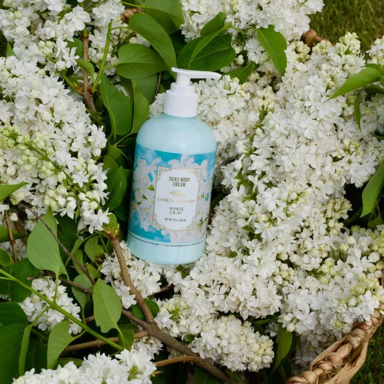 Camille Beckman Silky Body Cream 13oz White Lilac 1