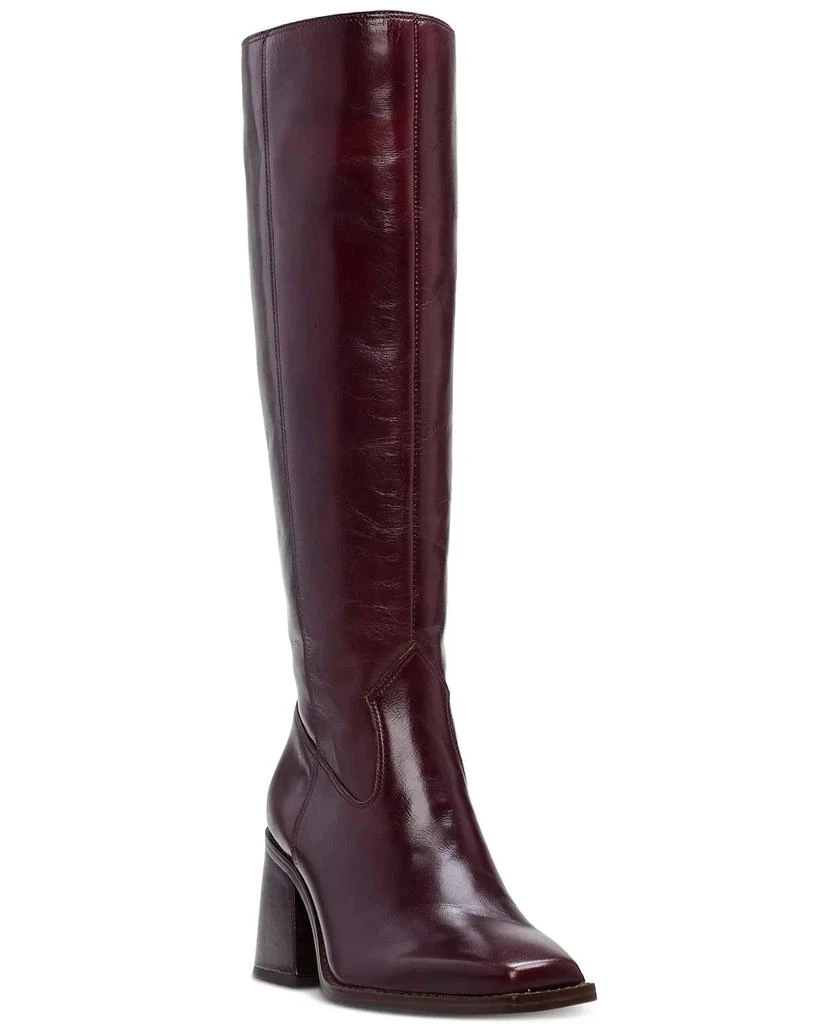 Vince Camuto Women
s  Sangeti Boots Dark Mahogany Leather Knee High HAWK2041