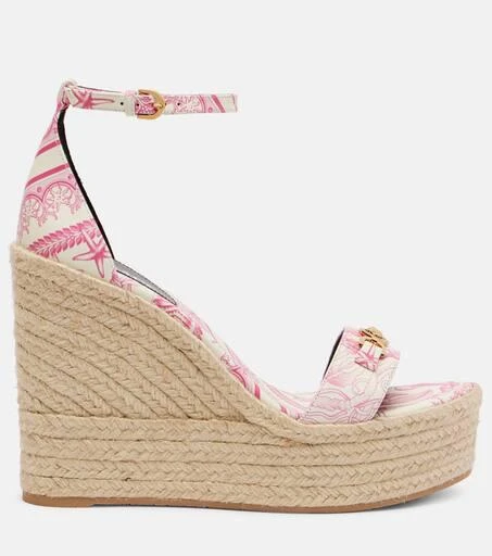 Versace Medusa
95 leather espadrille wedges 4