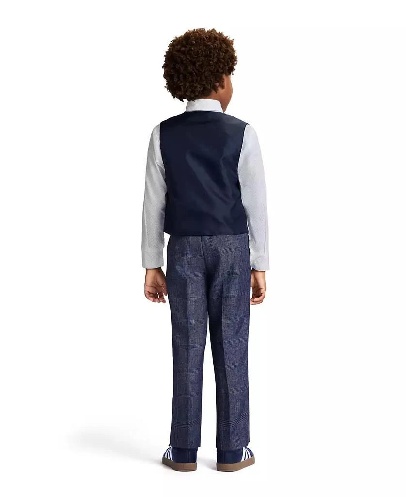 Nautica Toddler and Little Boys Shirt, Windowpane Vest, Pants & Neck Tie Set, 4 piece 5