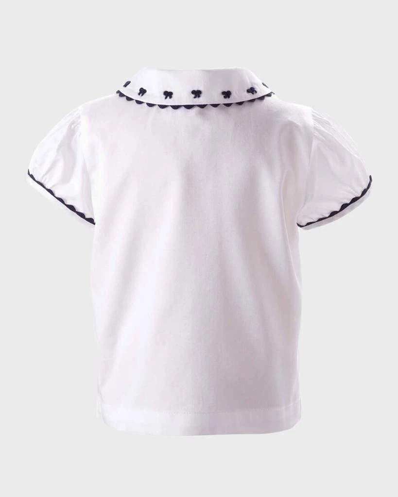 Rachel Riley Girl's Bow Embroidered Blouse, Size 6M-24 2