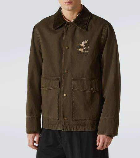 Burberry Corduroy-trimmed cotton twill field jacket 3