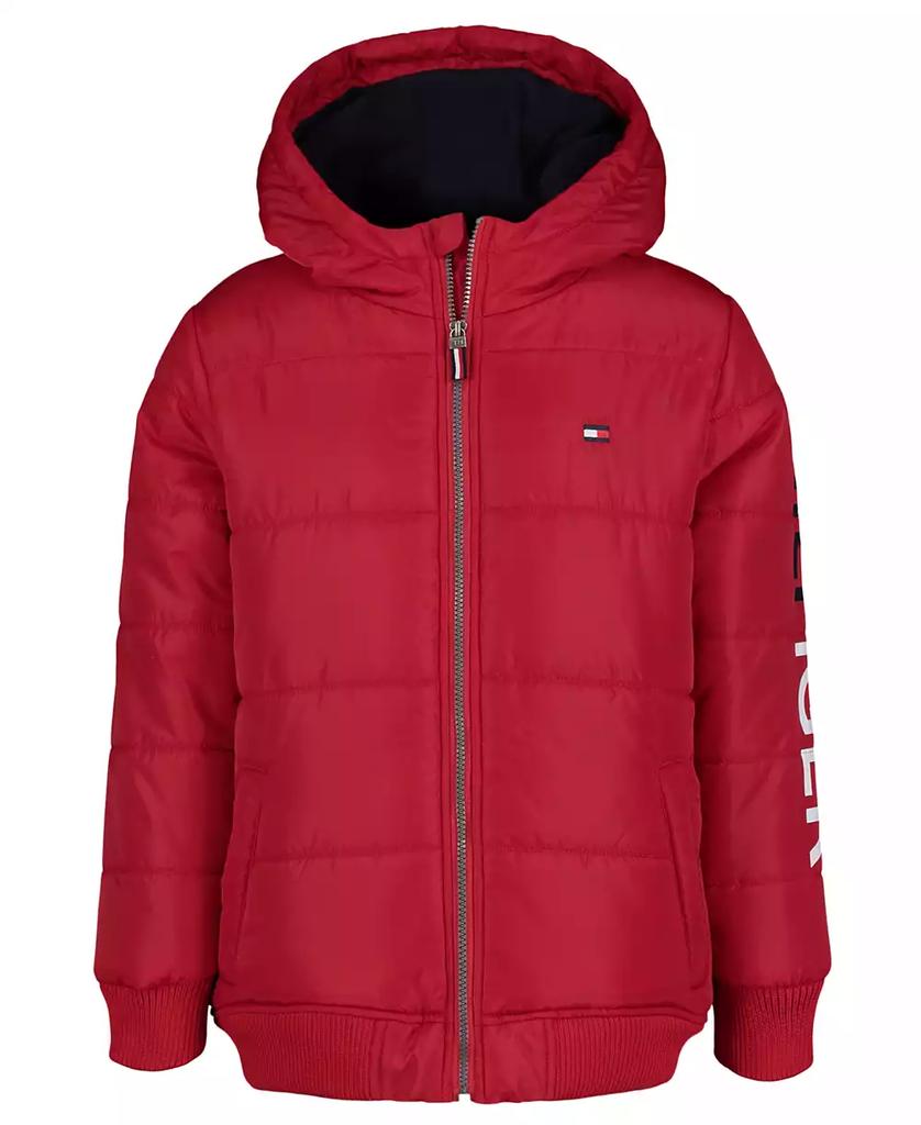 Tommy Hilfiger Toddler and Little Boys Hilfiger Logo Bomber Jacket