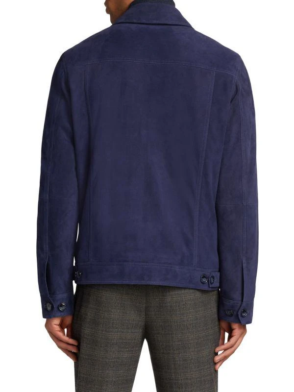 Saks Fifth Avenue COLLECTION Suede Trucker Jacket 2