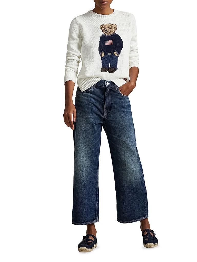 Ralph Lauren Cotton-Linen Crewneck Bear Sweater 2