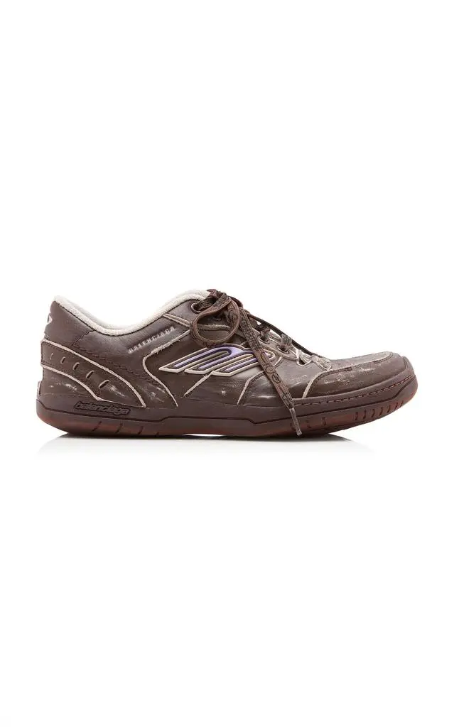 Balenciaga Hamptons Leather Sneakers - Moda Operandi
