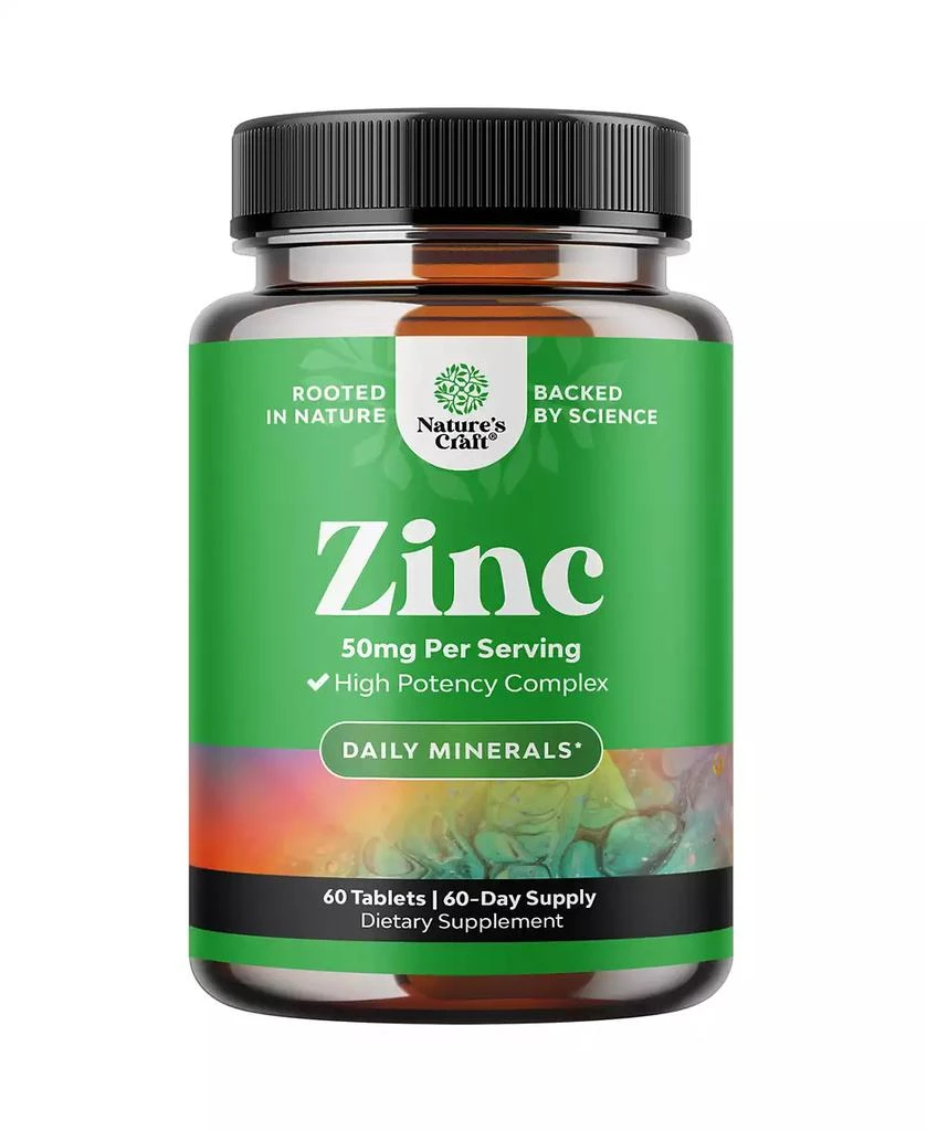 Nature's Craft Zinc Advanced Complex Supplement, Nature's Craft, 60 Tablets