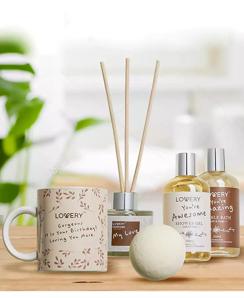 Lovery Birthday Gift Basket, Birthday Spa Gift Box, Coconut Body Care Gift Set, 15 Piece 4