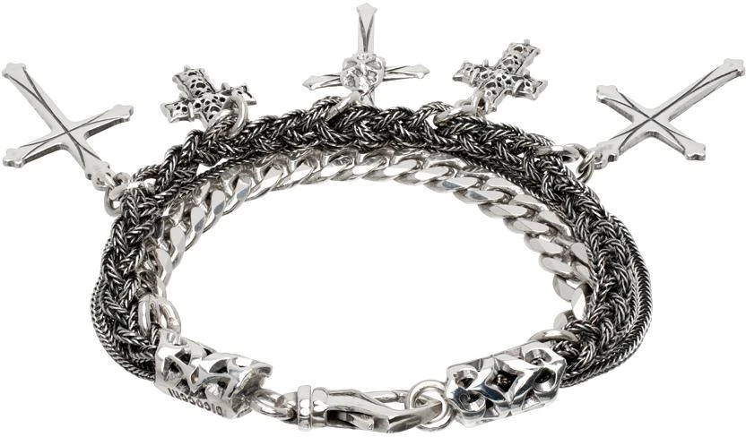 Emanuele Bicocchi Silver Cross Charm Bracelet 2
