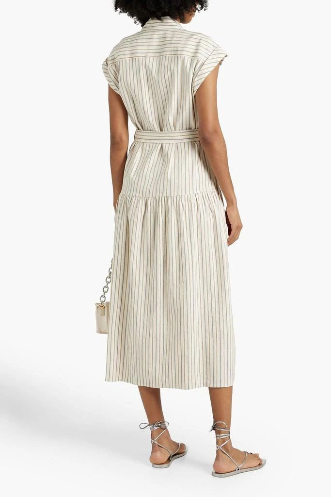 Derek Lam Laurel striped linen-blend midi shirt dress 3