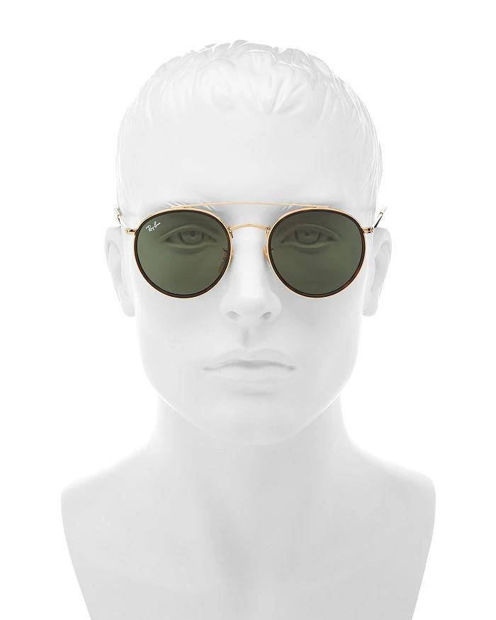 Ray-Ban Icons Brow Bar Round Sunglasses, 51mm 3