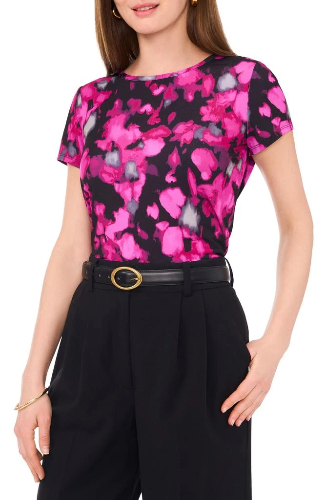 Vince Camuto Abstract Floral Print T-Shirt 1