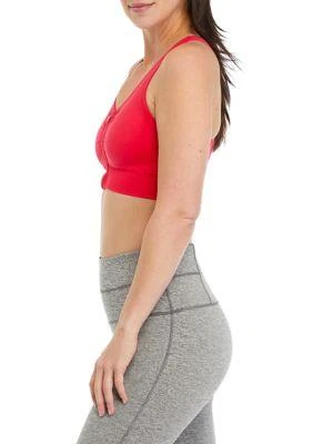 Yogalicious Women's Seamless Katie Zip Bra Top 3