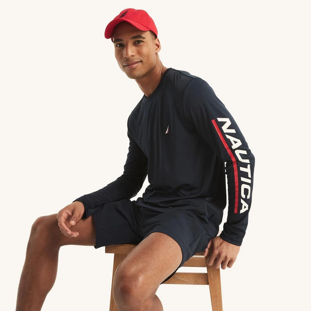 Nautica Mens Sustainably Crafted Rash Guard 1