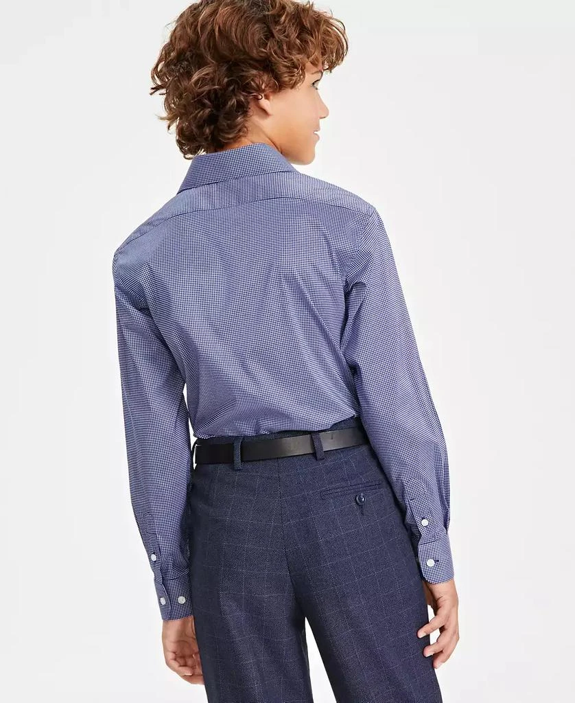 Michael Kors Big Boys Gingham Button Up Dress Shirt 2