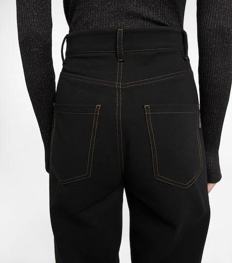 Brunello Cucinelli High-rise straight cotton-blend pants 5