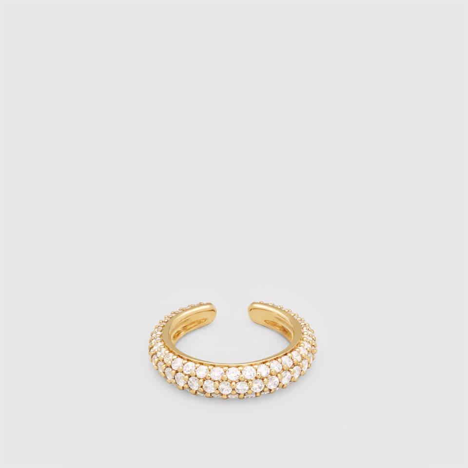 Tom Wood Tom Wood Women's Ear Cuff Slim Zirconia Gold 925 Silver/9K Gold - Gold