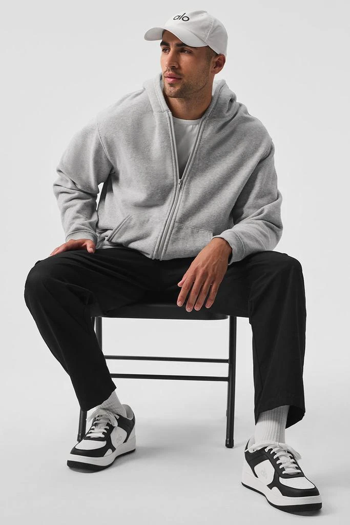Alo Renown Heavy Weight Full Zip Hoodie - Athletic Heather Grey 4