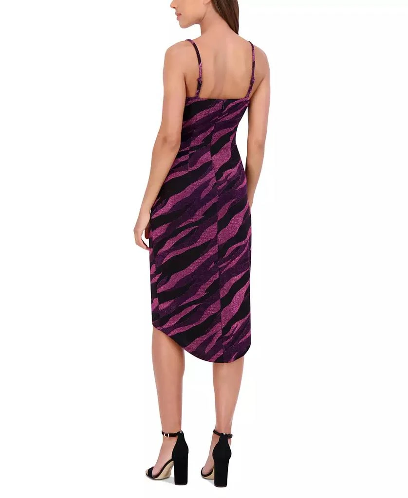 Siena Women's Wavy-Print Tulip-Hem Bodycon Dress 3