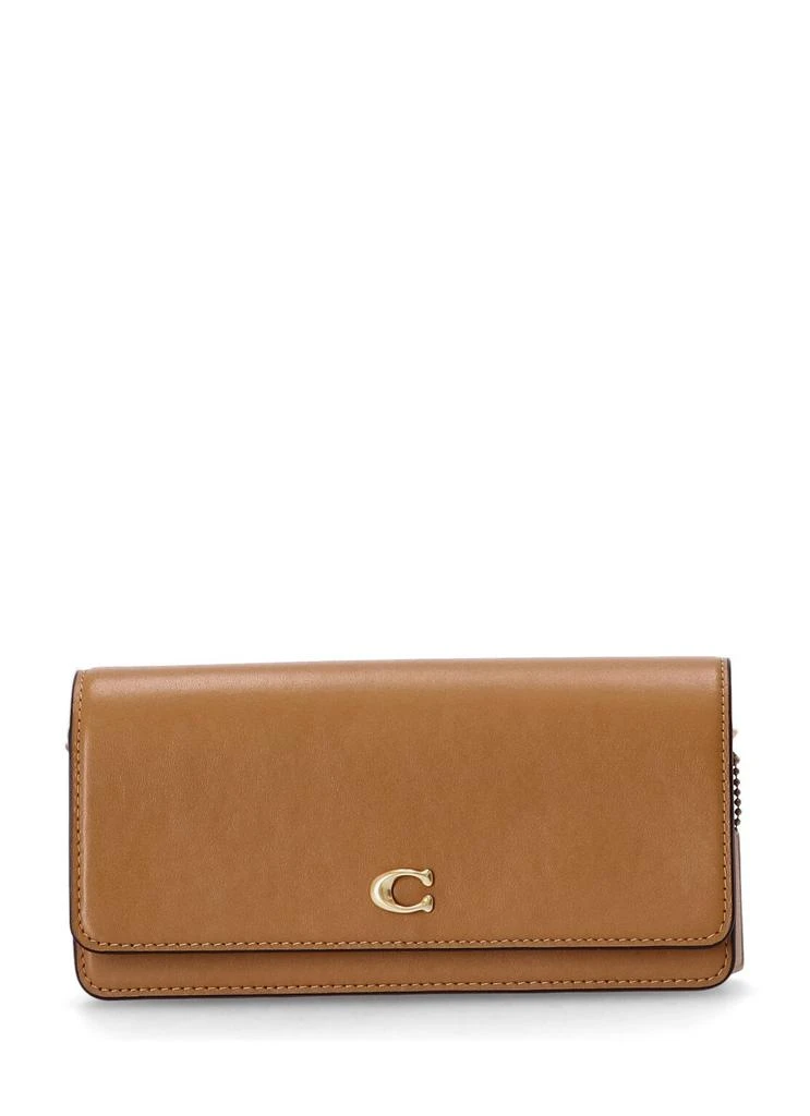 Coach Refined Calf Leather Essential Long Wallet On Chain 4