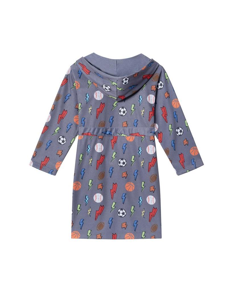 Andy & Evan Sports & Lightning Bolts Jersey Knit Robe