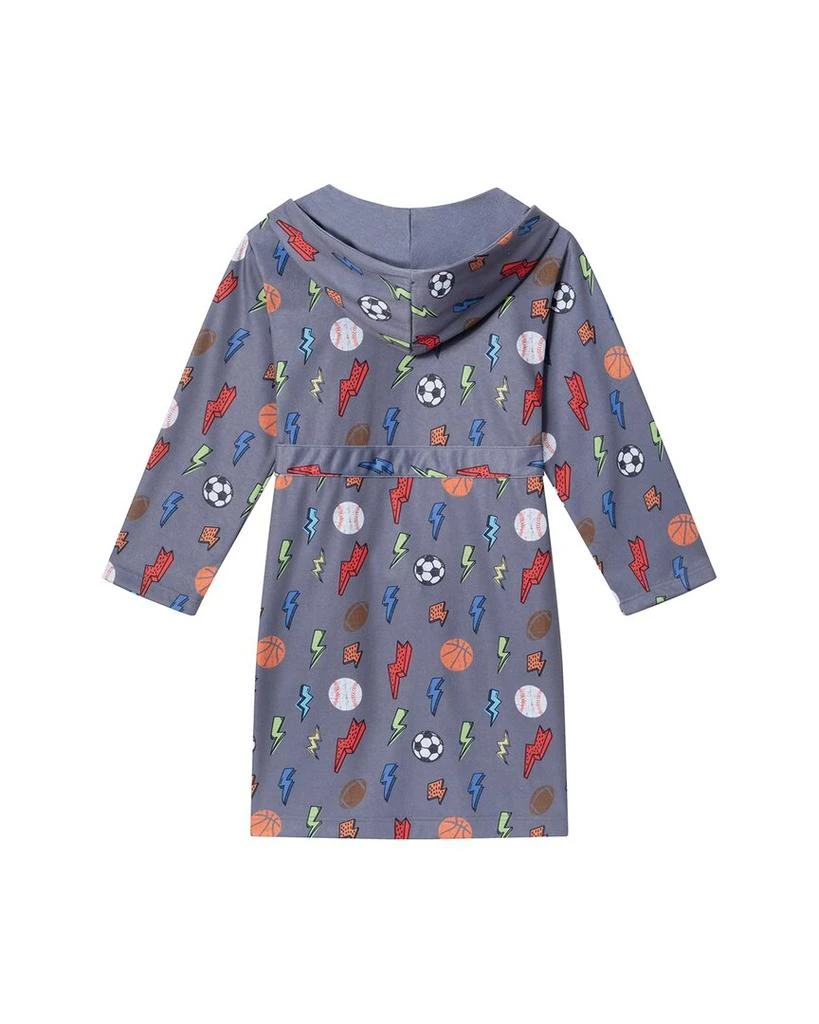 Andy & Evan Sports & Lightning Bolts Jersey Knit Robe 2