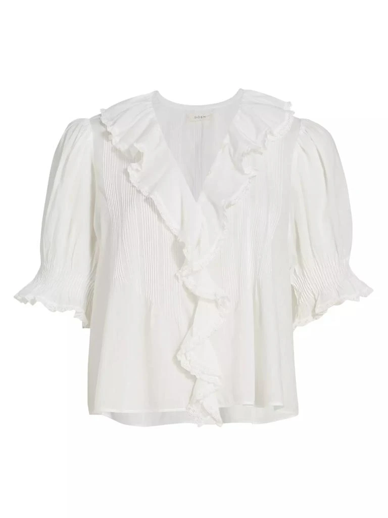 DÔEN Henri Ruffled Puff-Sleeve Top 1