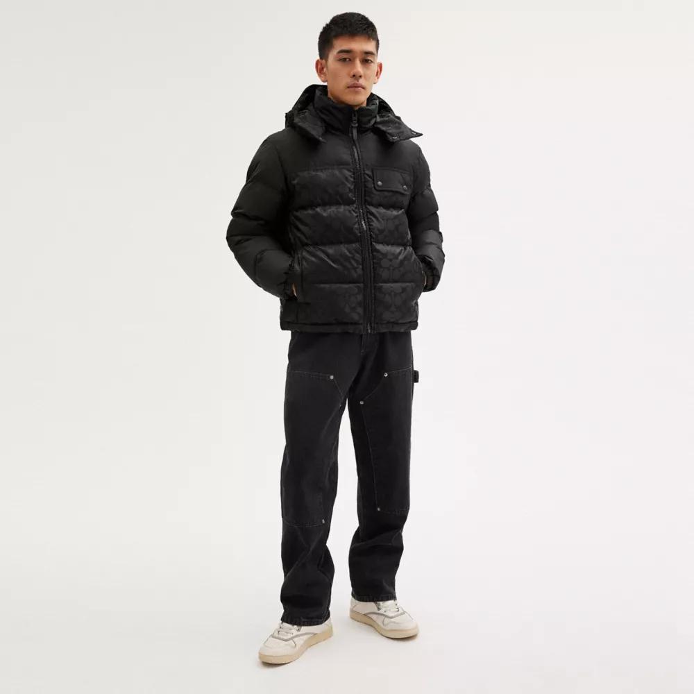 Coach Signature Hooded Puffer Jacket - Coats - BeyondStyle