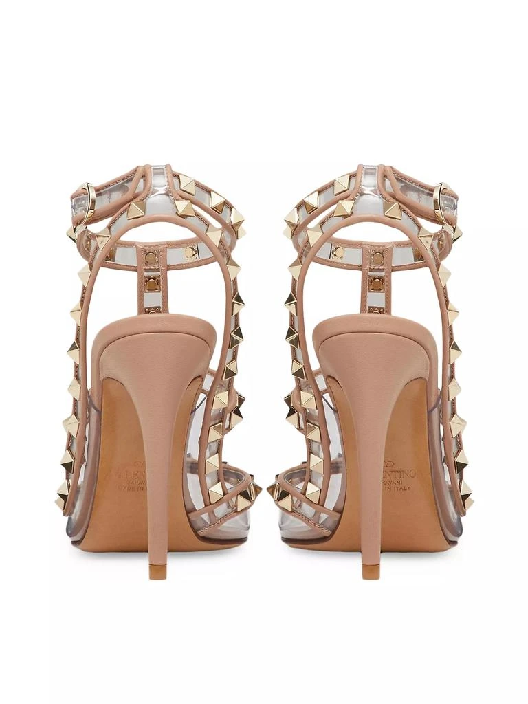 Valentino Rockstud Pumps with Straps in Transparent Polymer 100MM 3