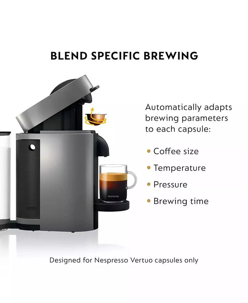 Nespresso Vertuo Plus Coffee and Espresso Machine by De'Longhi with Aeroccino, Grey 5