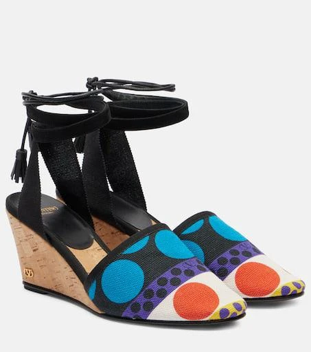 Valentino La Cruisette printed espadrille wedges 1